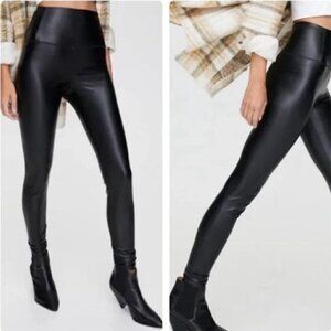 WILFRED FREE Daria Black PU Skinny Ankle Leggings Pants M NEW